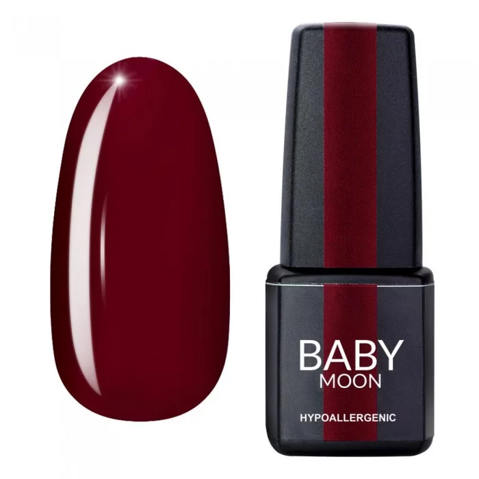 Гель лак Baby Moon Burgundy Gel polish №005 кармінний 6 мл, 5908254001321