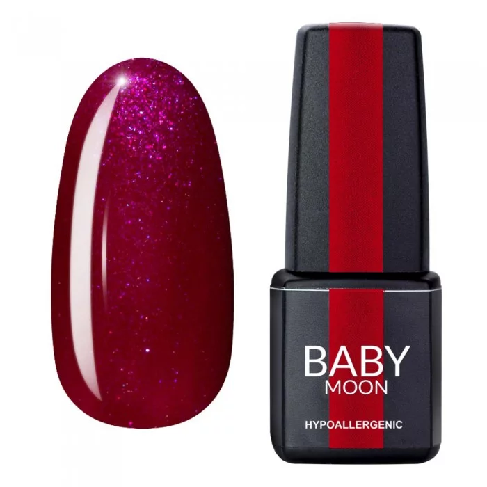 Гель лак Baby Moon Burgundy Gel polish №007 морозна вишня 6 мл, 5908254001345
