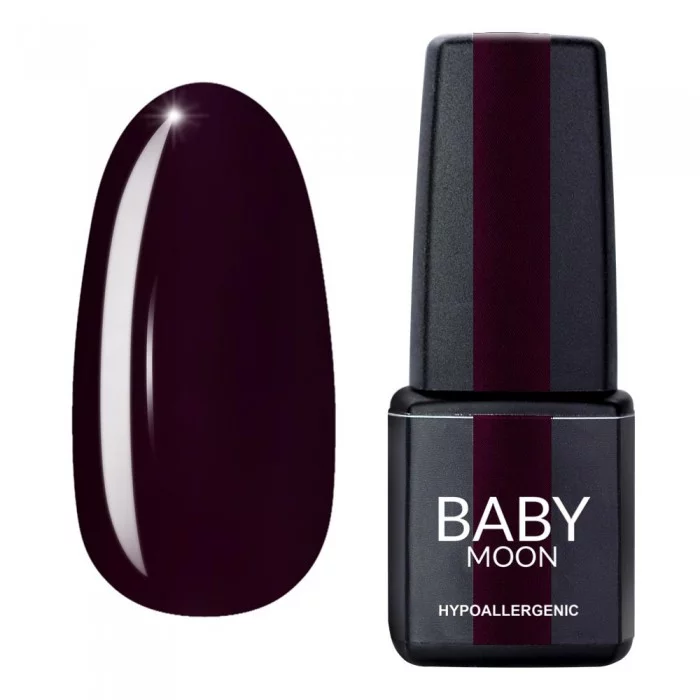 Гель лак Baby Moon Burgundy Gel polish №010 брусничний темний 6 мл, 5908254001376