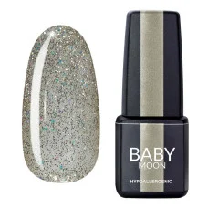 Гель лак Baby Moon Dance Diamond Gel polish №018 біле золото, шиммерний 6 мл