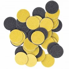 Сменный файл Black для педикюрного диска Labi круглый тонкий 100 грит, 50 шт.