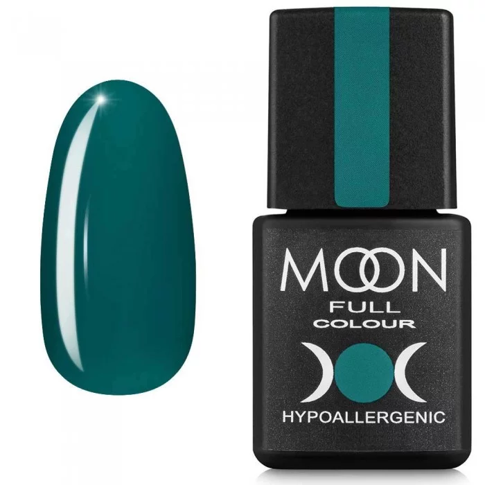 Гель-лак MOON FULL color Gel polish №216 опівнічно-зелений 8 мл, 5908254187995