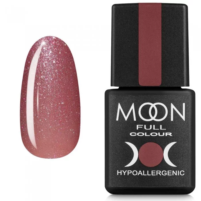 Гель-лак MOON FULL color Gel polish №308 приглушений рожевий з шиммером 8 мл, 5908254188688