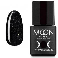 Гель-лак MOON FULL color Gel polish №319 чорно-зелений з сріблястим шиммером 8 мл