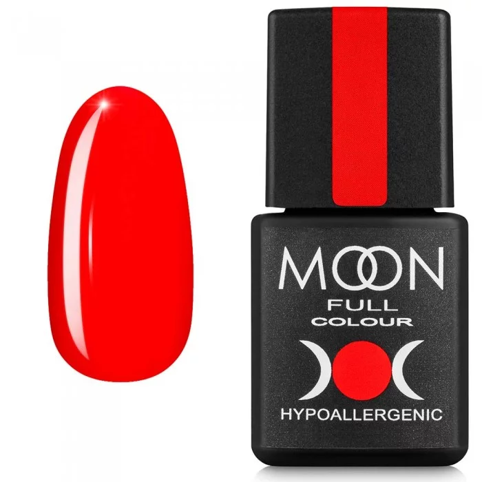 Гель-лак MOON FULL Neon color Gel polish №708 яскраво-червоний 8 мл, 5908254189111