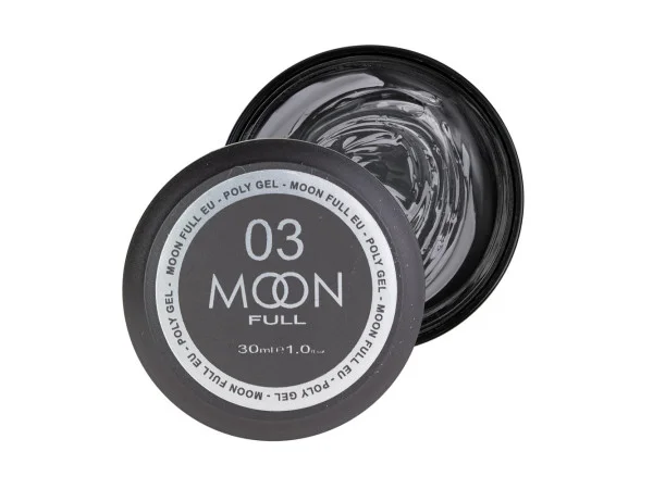 Полигель для наращивания ногтей Moon Full Poly Gel №03 Прозрачный 30 мл