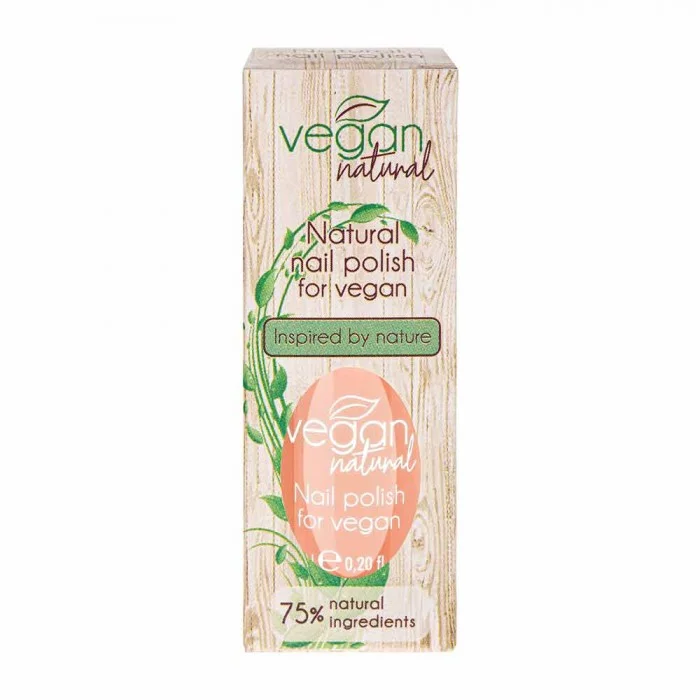 Лак для нігтів Vegan Natural №01 блідий персиковий, 5906942670019