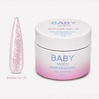 Моделирующий гель с блестками Baby Moon Glitter Builder Gel, 15 мл №20