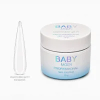 Рідкий гель Baby Moon Liquid Builder Gel для зміцнення та моделювання нігтів, 15 мл № 01