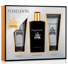 Косметичний набір для чоловіків Instituto Espanol POSEIDON GOLD OCEAN (туал.вода 100 мл + гель д/душу 100 мл + лосьйон п/гоління 100 мл)