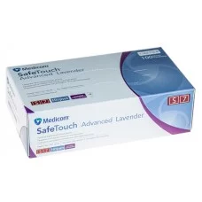 Рукавички нітрилові оглядові текстуровані без пудри нестерильні Medicom SafeTouch Advanced Lavender, розмір S  50 пар