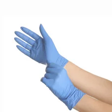 Рукавички нітрилові оглядові текстуровані без пудри нестерильні Medicom SafeTouch Advanced Slim Blue 3,5г сині, розмір S 50 пар