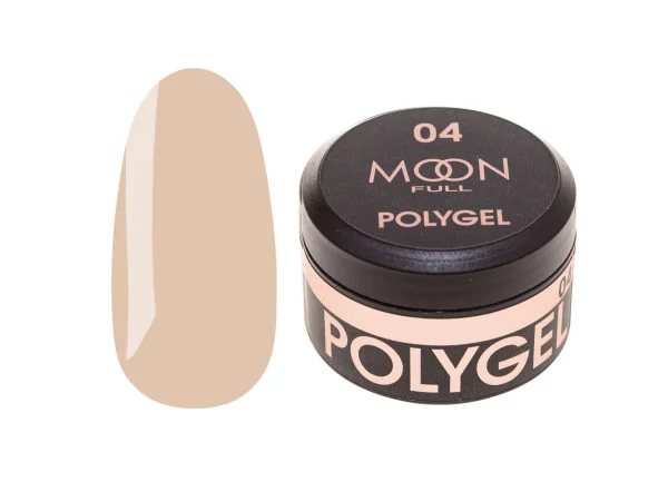 Полигель для наращивания ногтей Moon Full Poly Gel №04 натуральный 15 мл