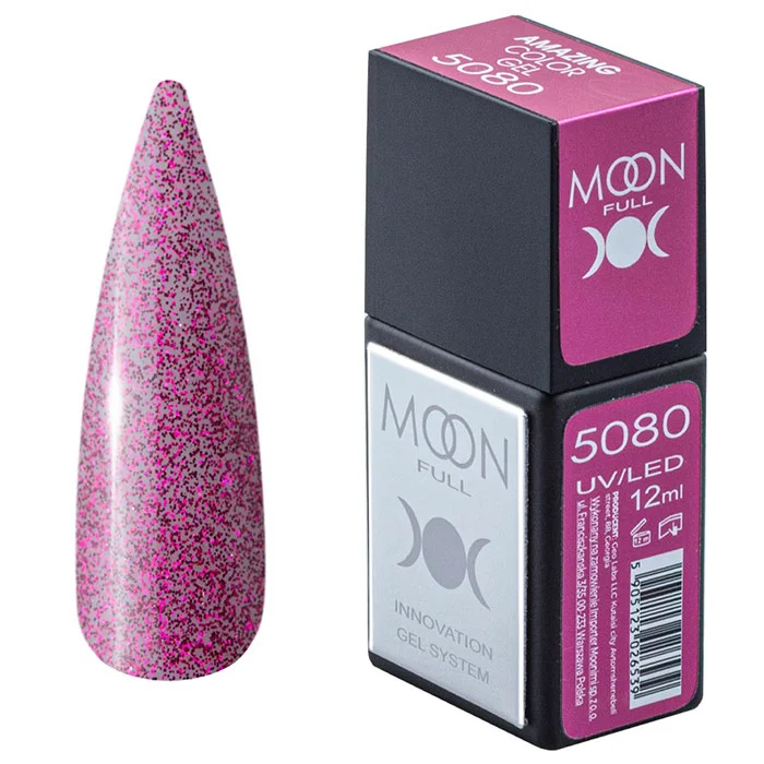 Гель-лак Moon Full Amazing Color Gel polish 12 мл № 5080, 5905123026522