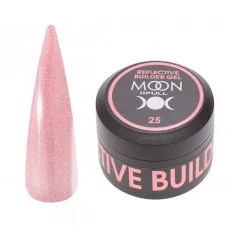 Гель для нарощування нігтів Moon Full Reflective Builder Gel з шимером світловідбивний №25, 30 мл