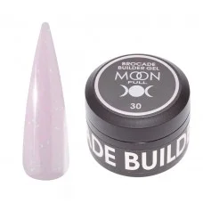 Гель для нарощування нігтів Moon Full Brocade Builder Gel з поталлю №30, 30 мл