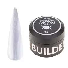 Моделюючий гель Moon Full Perl Builder Gel №34 Срібний шовк 30 мл