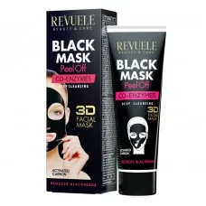 Черная маска REVUELE 3D Facial Peel Off CO-ENZIMES 80 мл