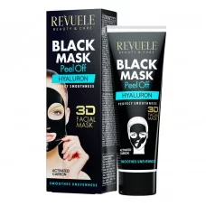 Черная маска REVUELE 3D Facial Peel Off HYALURON 80 мл