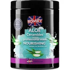 Маска питательная RONNEY ALOE AND CERAMIDES для тусклых и сухих волос 1000 мл