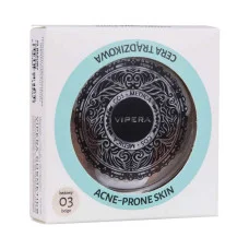 Компактна пудра рисова для шкіри з акне Vipera Cos-Medica Smooth Finish №03 beige, 13 г