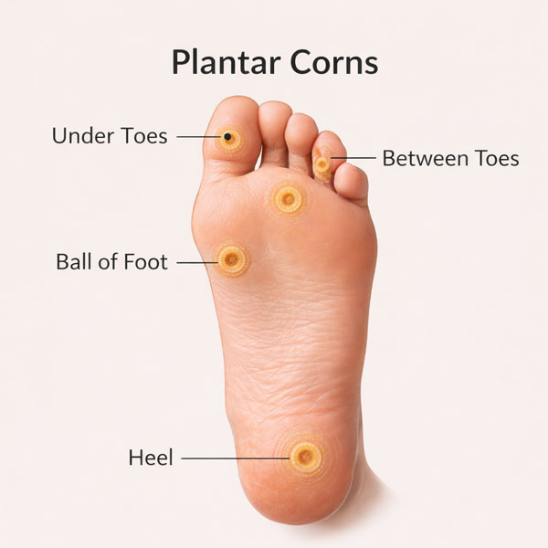 де з'являється стрижневий мозоль на стопі